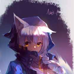 This is a pixiv picture whose title is 🐺.