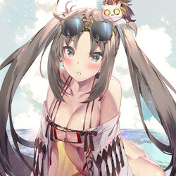 This is a pixiv picture whose title is 水着虞美人.