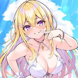This is a pixiv picture whose title is 水着牡丹さん.