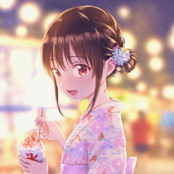 This is a pixiv picture whose title is 「一口いる？」.