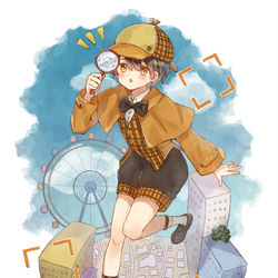 This is a pixiv picture whose title is ホームズくん🔍.