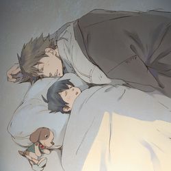 This is a pixiv picture whose title is おやすみ.