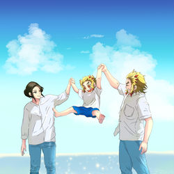 This is a pixiv picture whose title is 海－－－！！！.