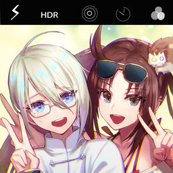 This is a pixiv picture whose title is ピースして蘭陵王！.