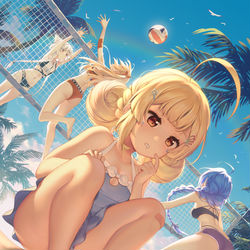 This is a pixiv picture whose title is Azur Lane EN 1st Anniversary.