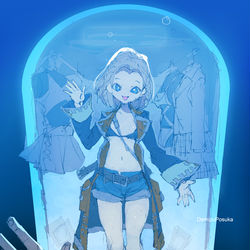 This is a pixiv picture whose title is 鏡の部屋のアバター.