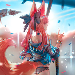 This is a pixiv picture whose title is Race Queen Tamamo.