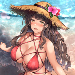 This is a pixiv picture whose title is ドM水着の女の子.