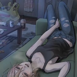 This is a pixiv picture whose title is 出るならアイス買ってきて〜.