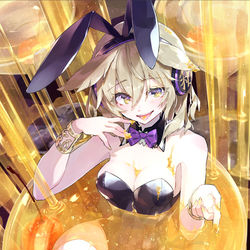 This is a pixiv picture whose title is 兎と蜂蜜.