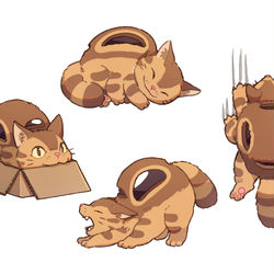 This is a pixiv picture whose title is こねこバス.