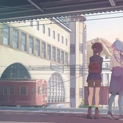 This is a pixiv picture whose title is 三ノ宮駅.