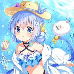 This is a pixiv picture whose title is きらファン水着チノ.