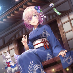 This is a pixiv picture whose title is マシュ浴衣.
