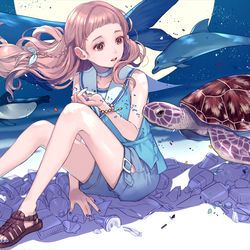 This is a pixiv picture whose title is 海.