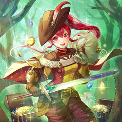 This is a pixiv picture whose title is 【ファイアーエムブレム０】戦う行商人 アンナ.