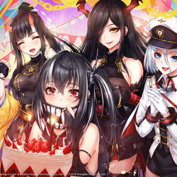 This is a pixiv picture whose title is 『アズールレーン』EN版二周年イラスト.