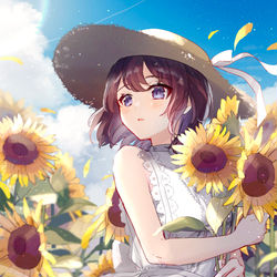This is a pixiv picture whose title is sunflower🌻.