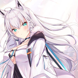 This is a pixiv picture whose title is 新衣装フブキちゃん.