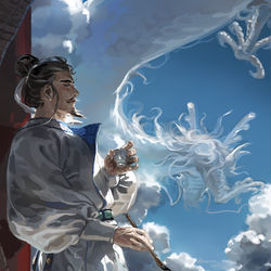 This is a pixiv picture whose title is 李白.