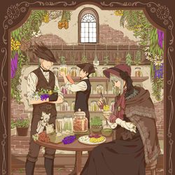 This is a pixiv picture whose title is ハーブティーを作りましょう.