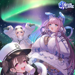 This is a pixiv picture whose title is お仕事【アズールレーン】EN版2周年イラスト.