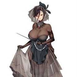 This is a pixiv picture whose title is 【お仕事】『悪の女幹部ペリジーニュームーン』ミセス・ウィドウ.