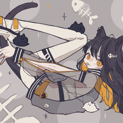 This is a pixiv picture whose title is にゃ.