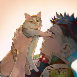 This is a pixiv picture whose title is 岩柱・悲鳴嶼行冥.
