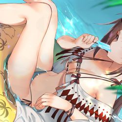 This is a pixiv picture whose title is 虞美人.