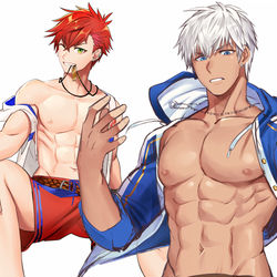 This is a pixiv picture whose title is オスカ + アキラ.