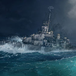 This is a pixiv picture whose title is USS Fletcher.