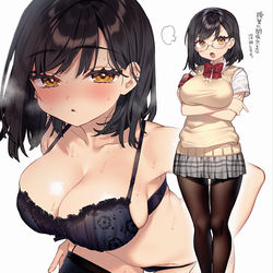 This is a pixiv picture whose title is クラスに1人いる巨乳委員長ちゃん.