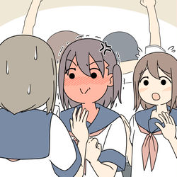 This is a pixiv picture whose title is 「てっきり体操着を穿いているもんだと思ってまして・・・」.