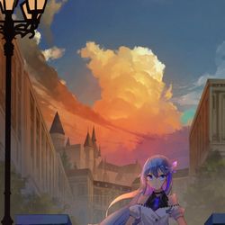 This is a pixiv picture whose title is 沈む.
