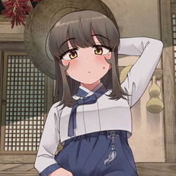 This is a pixiv picture whose title is 한복 누리.