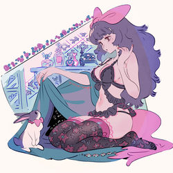 This is a pixiv picture whose title is 🐇🐰.