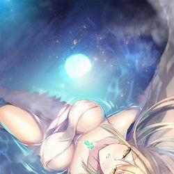 This is a pixiv picture whose title is 温泉大好きヒカリちゃん.
