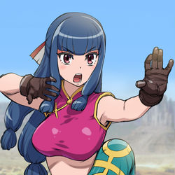This is a pixiv picture whose title is カンフー系レーサー娘.