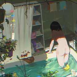 This is a pixiv picture whose title is 练习.