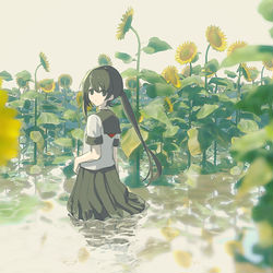 This is a pixiv picture whose title is 溺れるひまわり.