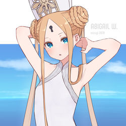 This is a pixiv picture whose title is 水着アビ第二段階！.