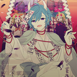 This is a pixiv picture whose title is きつねとたたり.