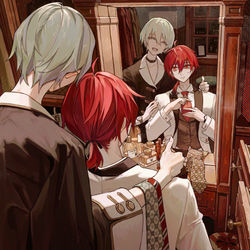 This is a pixiv picture whose title is 「男前のできあがり」.