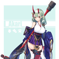 This is a pixiv picture whose title is 低身長巨乳鬼っ子.