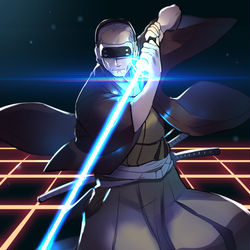 This is a pixiv picture whose title is VR新陰流.