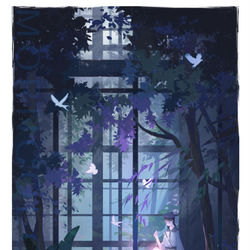 This is a pixiv picture whose title is 花鸟.