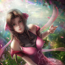 This is a pixiv picture whose title is Aerith Gainsborough.
