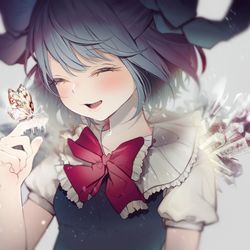This is a pixiv picture whose title is 生き物の命を弄ぶチルノちゃん.