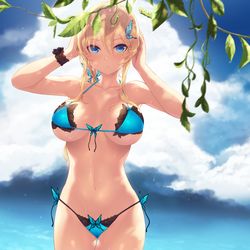 This is a pixiv picture whose title is 星奈ちゃんと海で.